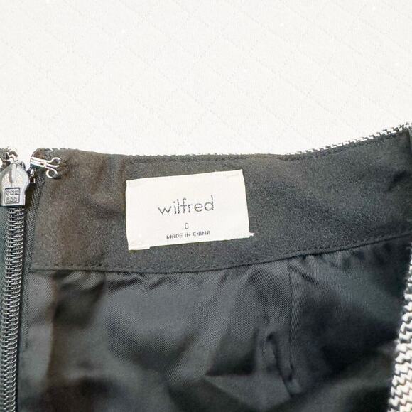 Wilfred Crosshatch Patterned Mini Skirt Black/Grey Size 0 - Picture 4 of 5